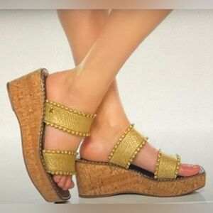 Sam Edelman  Angelina Wedge Sandal - Size 9.5